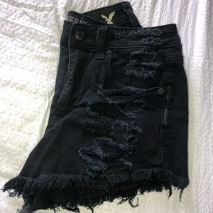 American Eagle ripped jean shorts